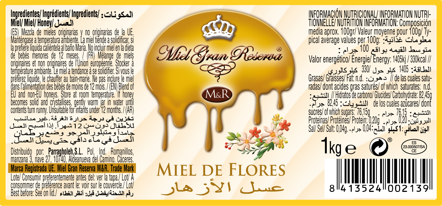 Miel de flores 1 kg