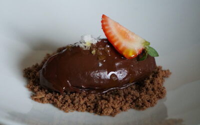 CREMOSO DE CHOCOLATE Y MIEL GRAN RESERVA CON TIERRA DE GALLETAS DE ESPECIAS